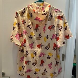 Ann Taylor- Size Large, floral blouse